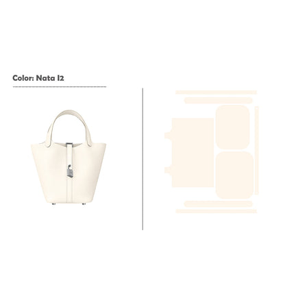 CUCUBIRD POPSEWING® Full Grain Leather New Lock Tote Bag - Advanced Kits 22 cm / Nata I2 