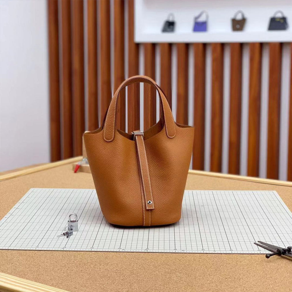 CUCUBIRD POPSEWING® Full Grain Leather New Lock Tote Bag - Advanced Kits  