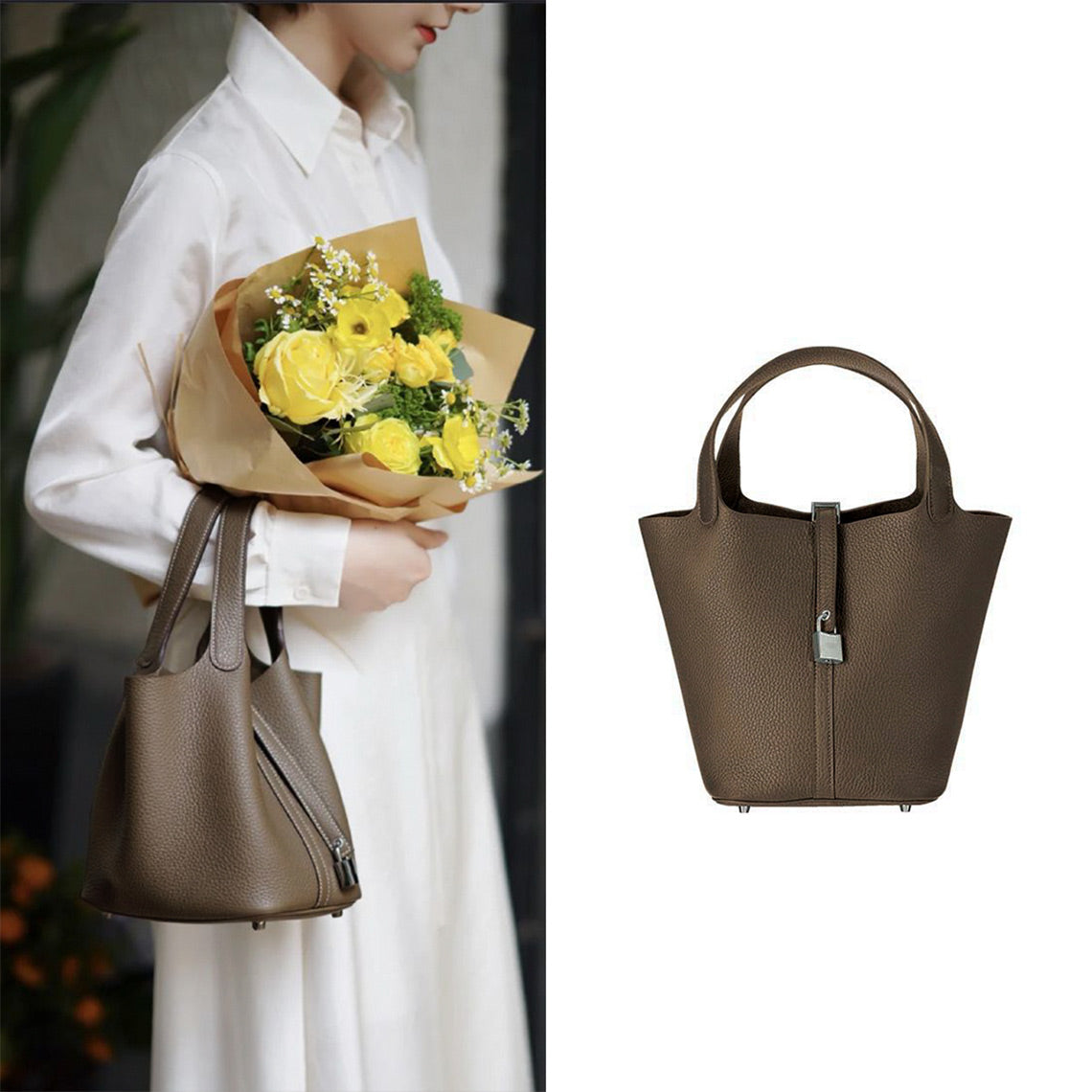 CUCUBIRD POPSEWING® Full Grain Leather New Lock Tote Bag - Advanced Kits  