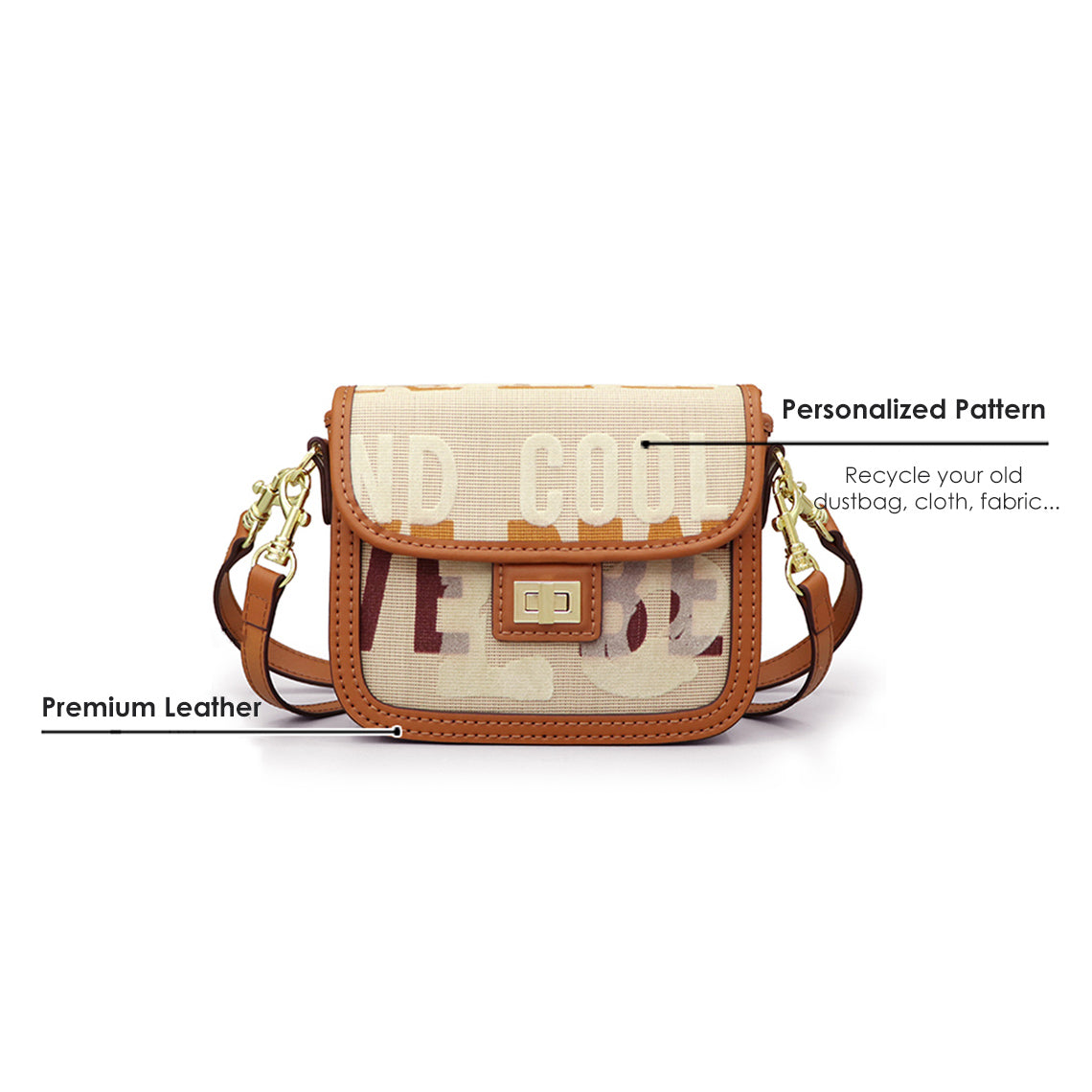 CUCUBIRD POPSEWING® Leather Dustbag Recycle Saddle Bag DIY Kit  