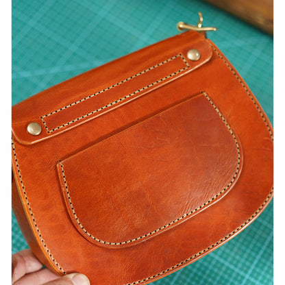 CUCUBIRD Vegetable Tanned Leather Retro Saddle Bag DIY Kit