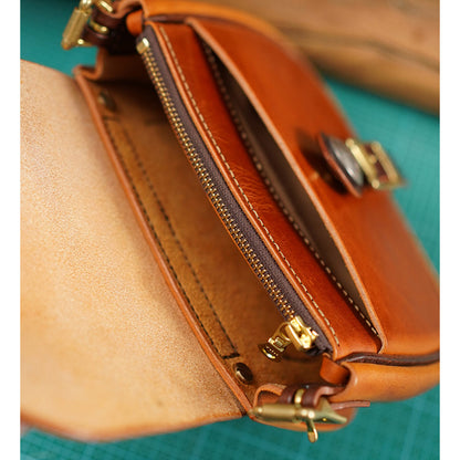 CUCUBIRD Vegetable Tanned Leather Retro Saddle Bag DIY Kit