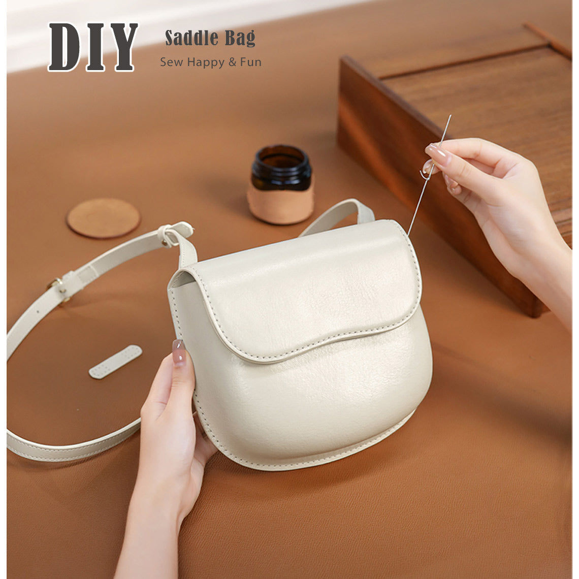 CUCUBIRD Leather Moon Saddle Bag DIY Kits