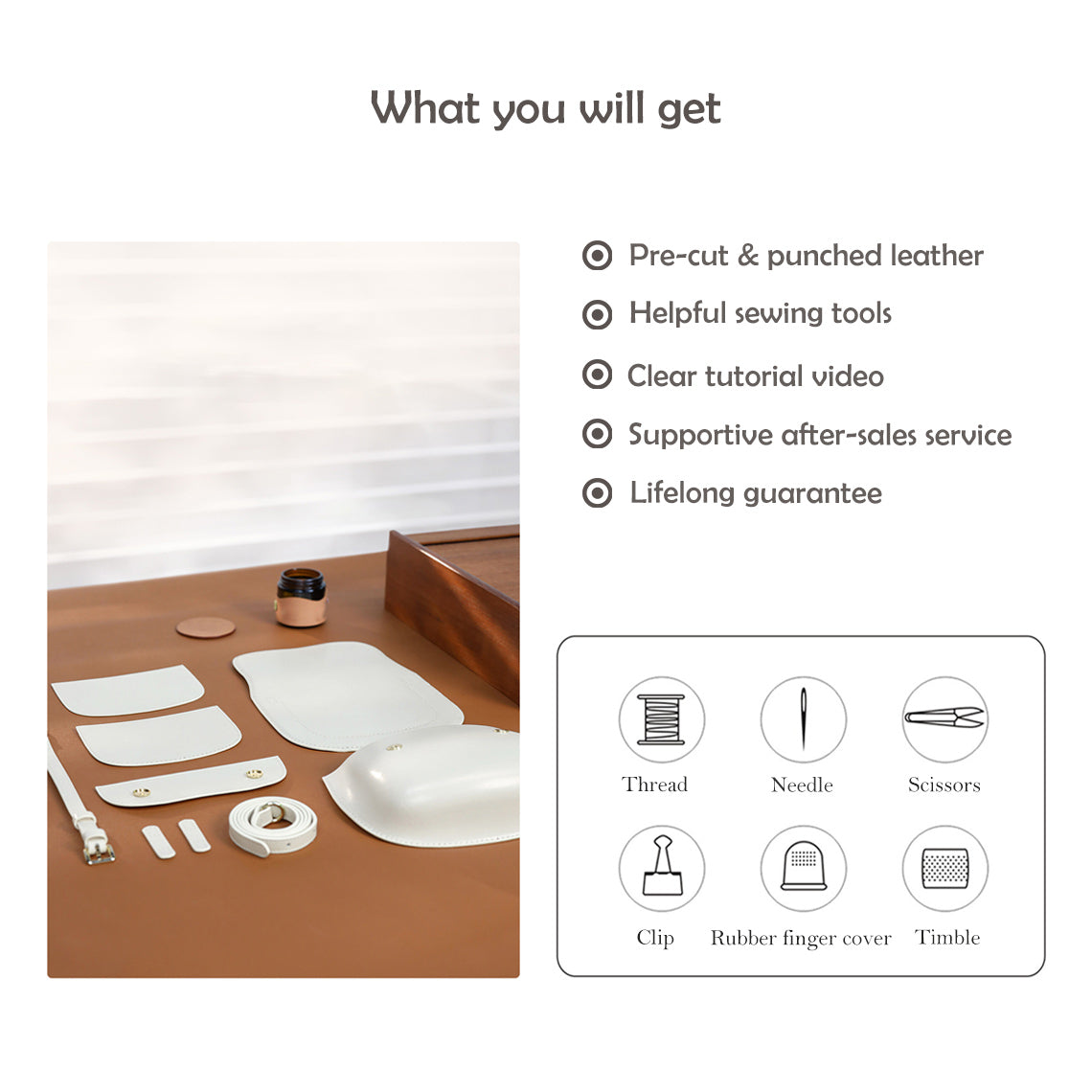 CUCUBIRD CUCUBIRD Leather Moon Saddle Bag DIY Kits  