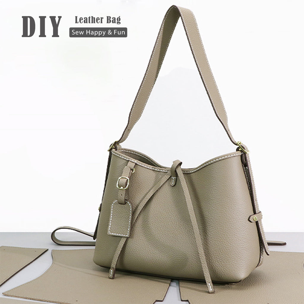 CUCUBIRD POPSEWING® Top Grain Leather Inspired Carry Shoulder Bag DIY Kit  