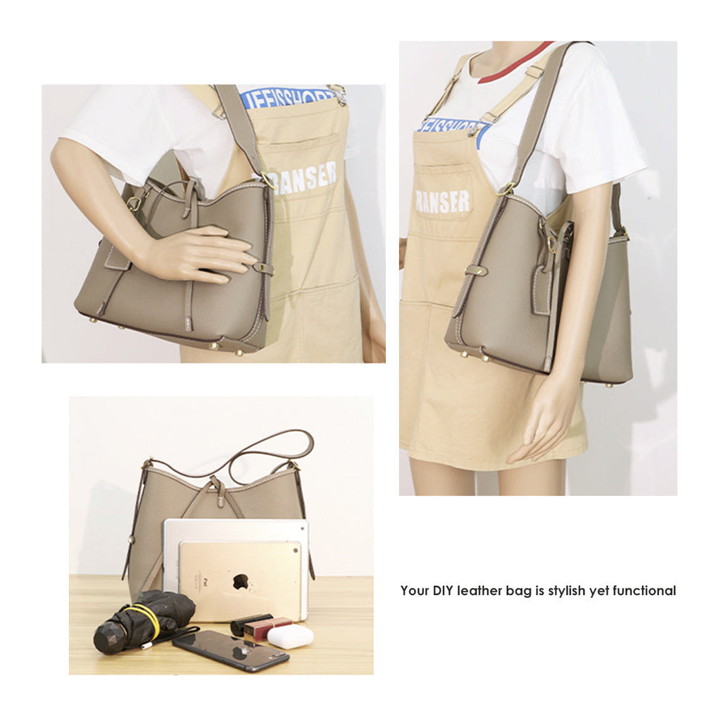 CUCUBIRD POPSEWING® Top Grain Leather Inspired Carry Shoulder Bag DIY Kit  