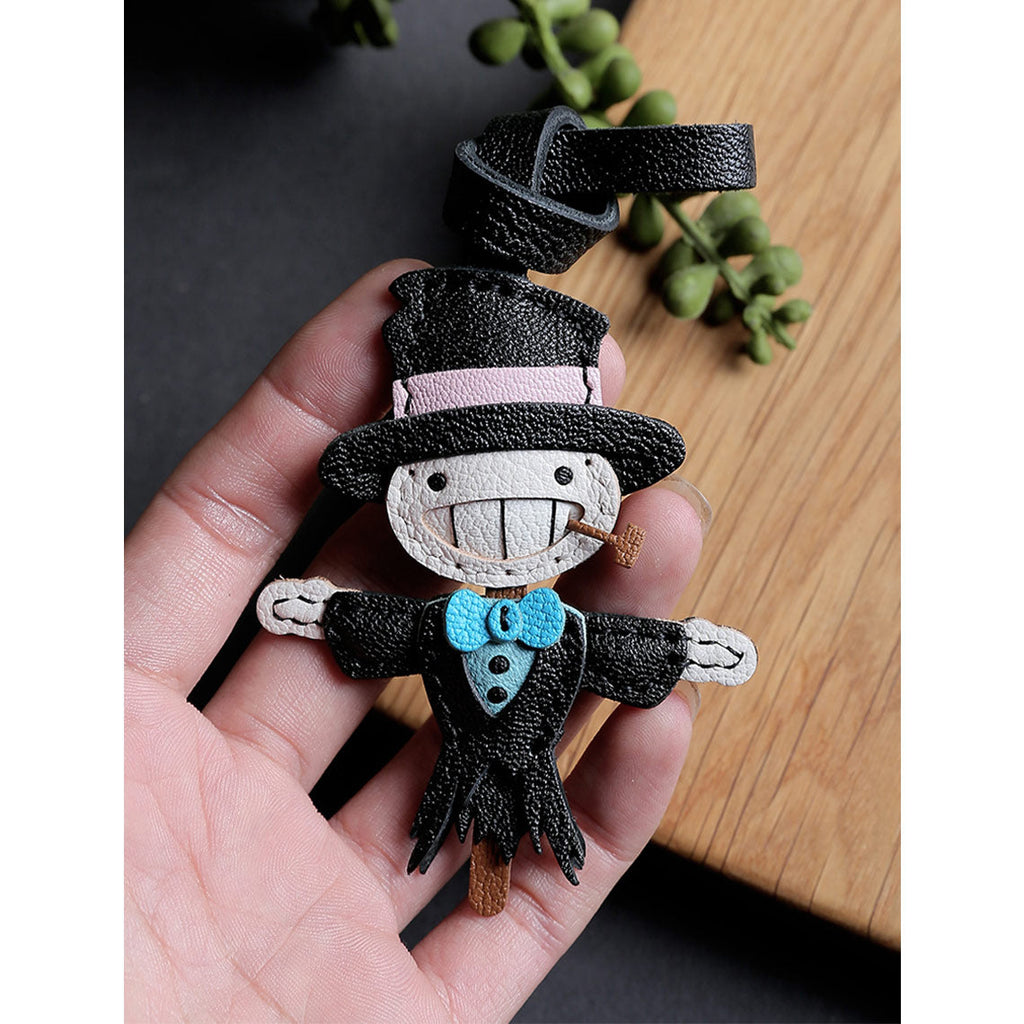 CUCUBIRD POPSEWING® Leather Strawman Keychain Charm DIY Kits  
