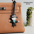 CUCUBIRD POPSEWING® Leather Strawman Keychain Charm DIY Kits  