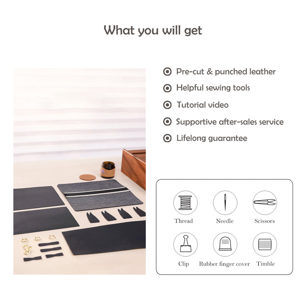 CUCUBIRD CUCUBIRD Leather Book Tote Bag DIY Kits  