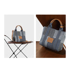 CUCUBIRD CUCUBIRD Leather Contrast Denim Handbag DIY Kits  