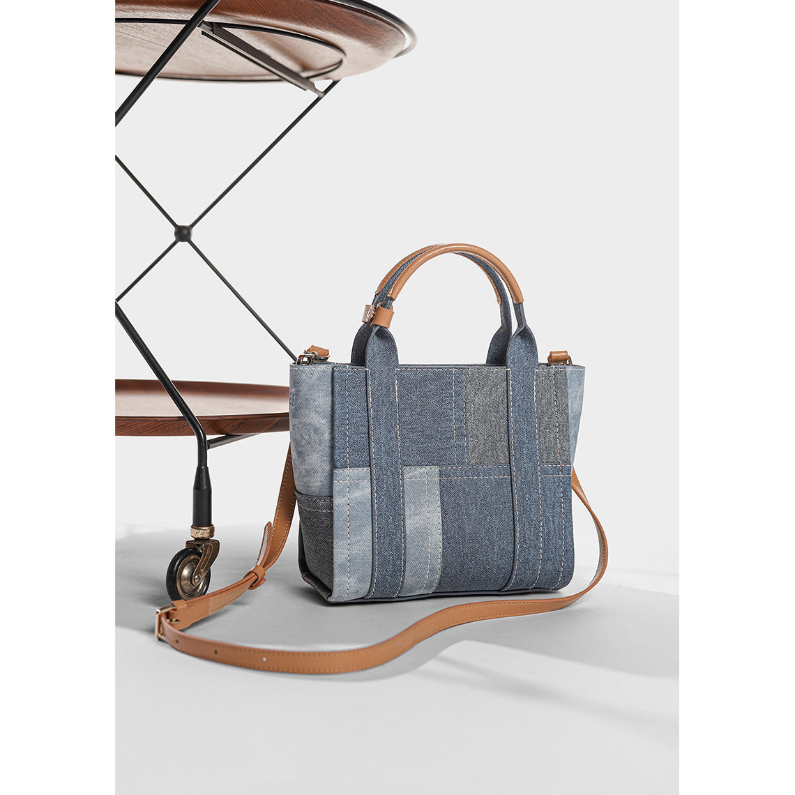 CUCUBIRD CUCUBIRD Leather Contrast Denim Handbag DIY Kits  