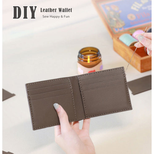 CUCUBIRD CUCUBIRD Top Grain Leather Simple Card Wallet DIY Kits  