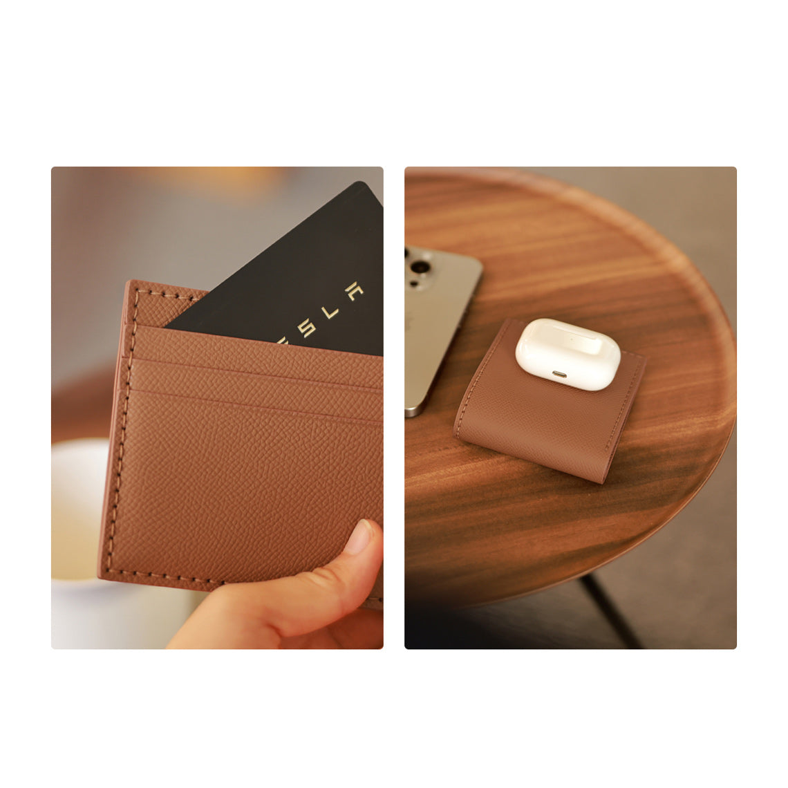 CUCUBIRD Top Grain Leather Simple Card Wallet DIY Kits