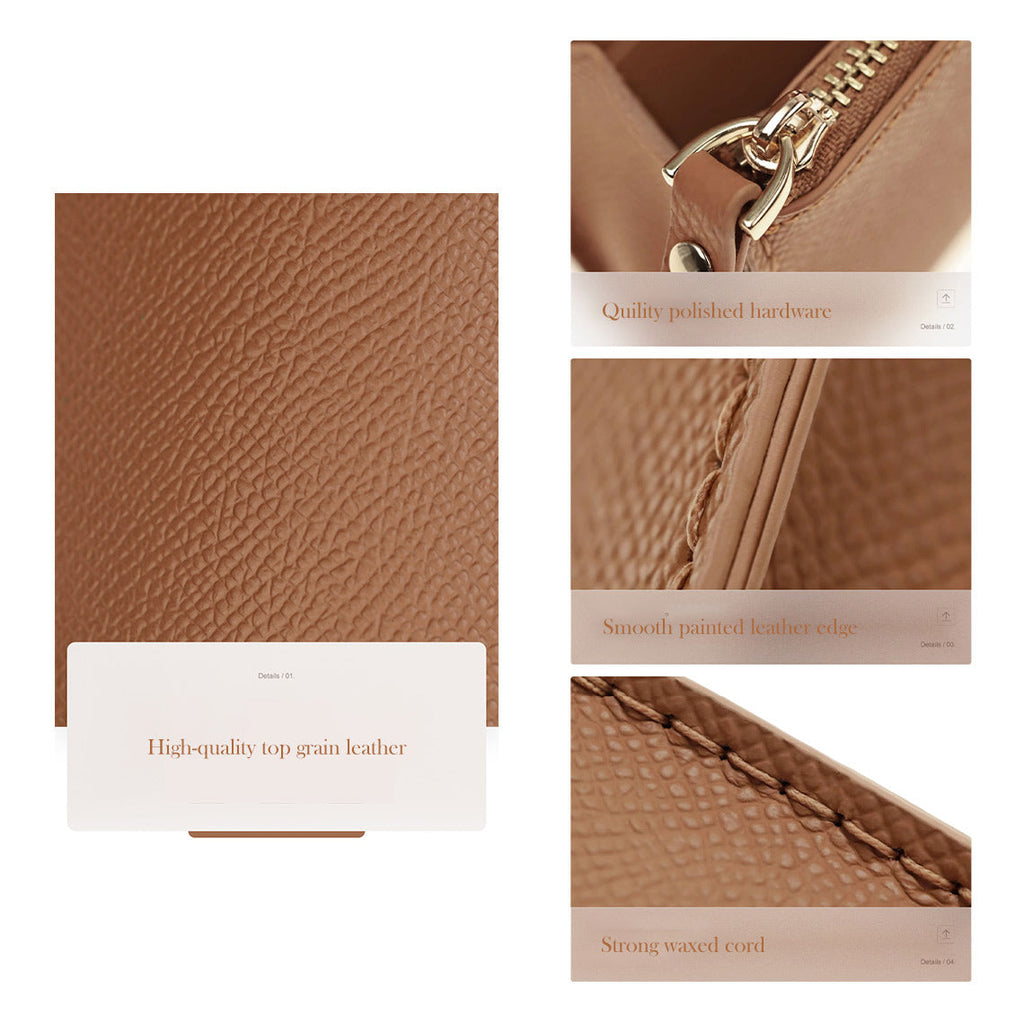 CUCUBIRD POPSEWING® Top Grain Leather Compact Coin Purse DIY Kits  