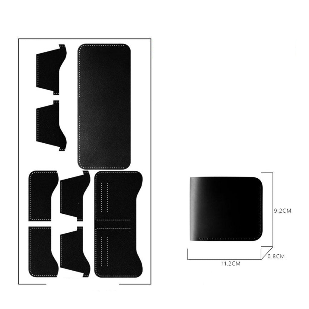 CUCUBIRD POPSEWING® Crazy Horse Leather Men Compact Wallet DIY Kits  