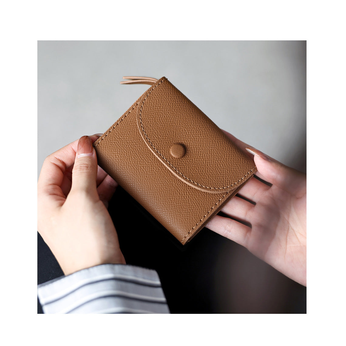 CUCUBIRD POPSEWING® Top Grain Leather Compact Coin Purse DIY Kits  