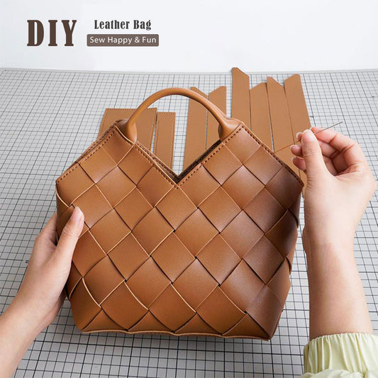 CUCUBIRD POPSEWING® Vegan Leather Woven Handbag DIY Kit  