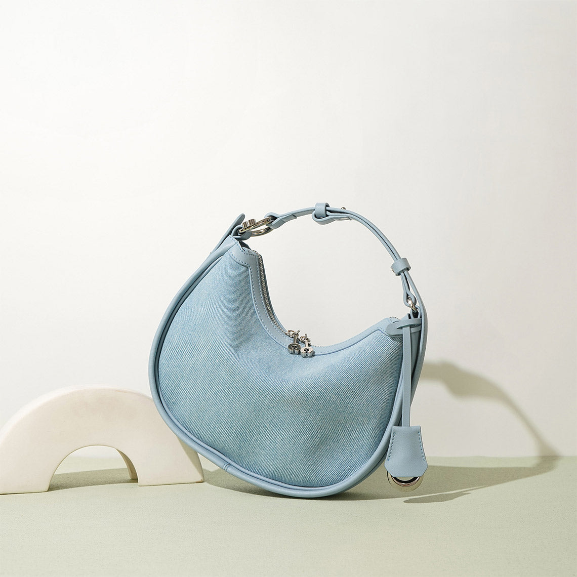 Leather Denim Summer Hobo Bag