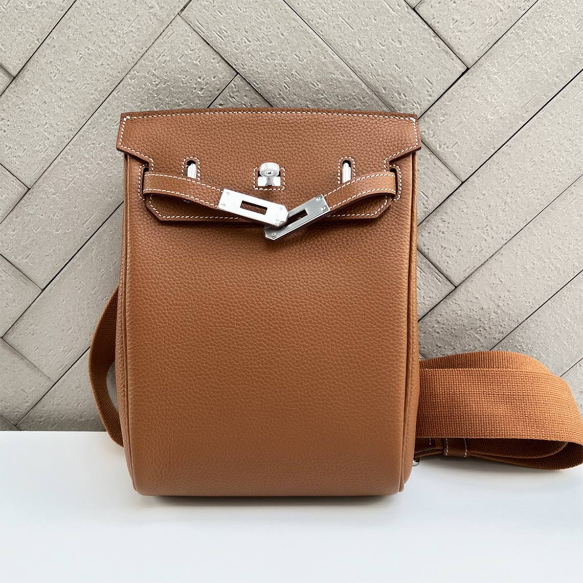 Top Grain Leather Inspired Unisex Crossbody Backpack