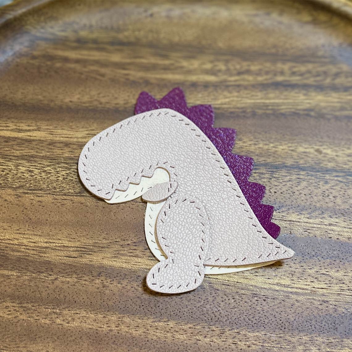 CUCUBIRD POPSEWING® Leather Dinosaur Keychain DIY Kit  