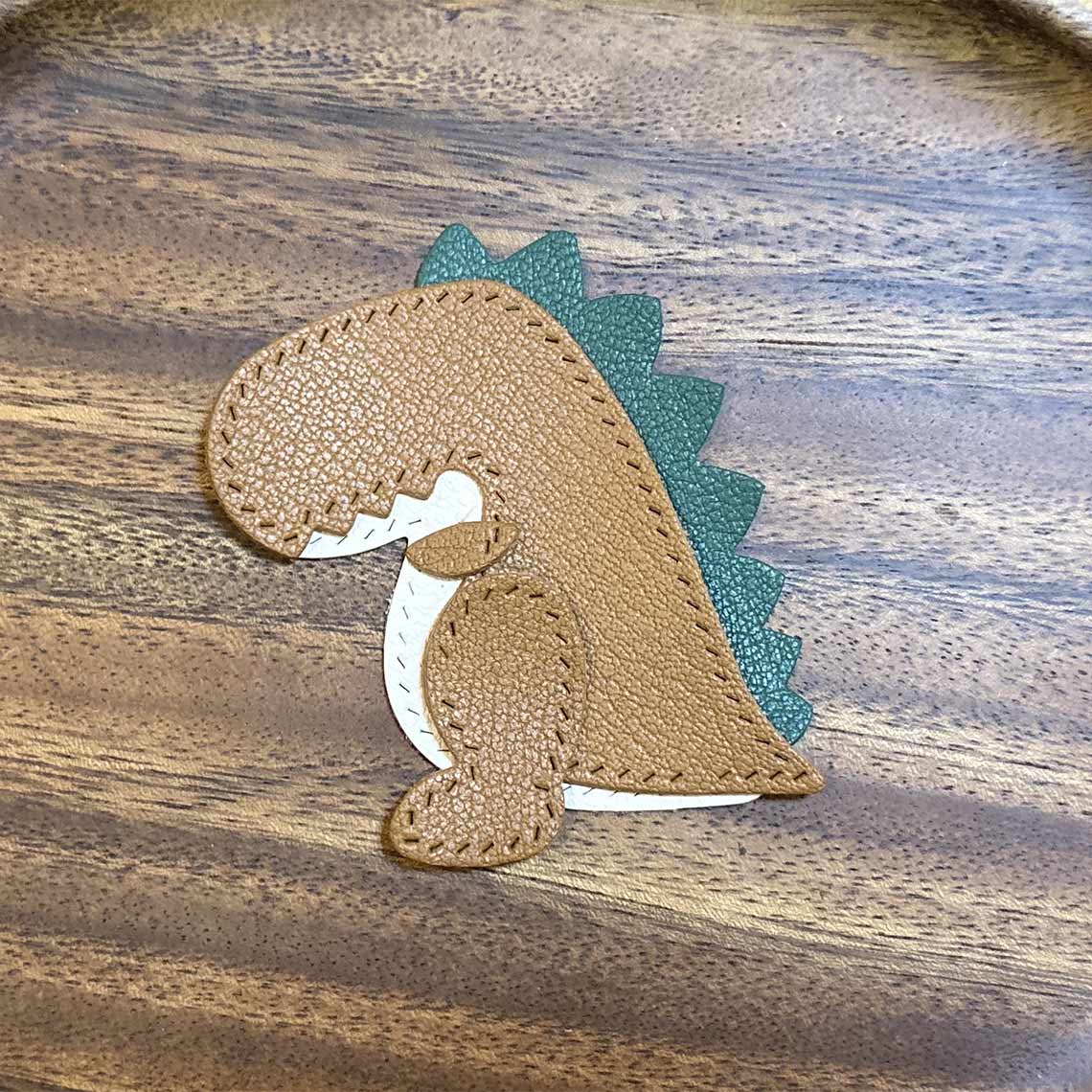 CUCUBIRD POPSEWING® Leather Dinosaur Keychain DIY Kit  