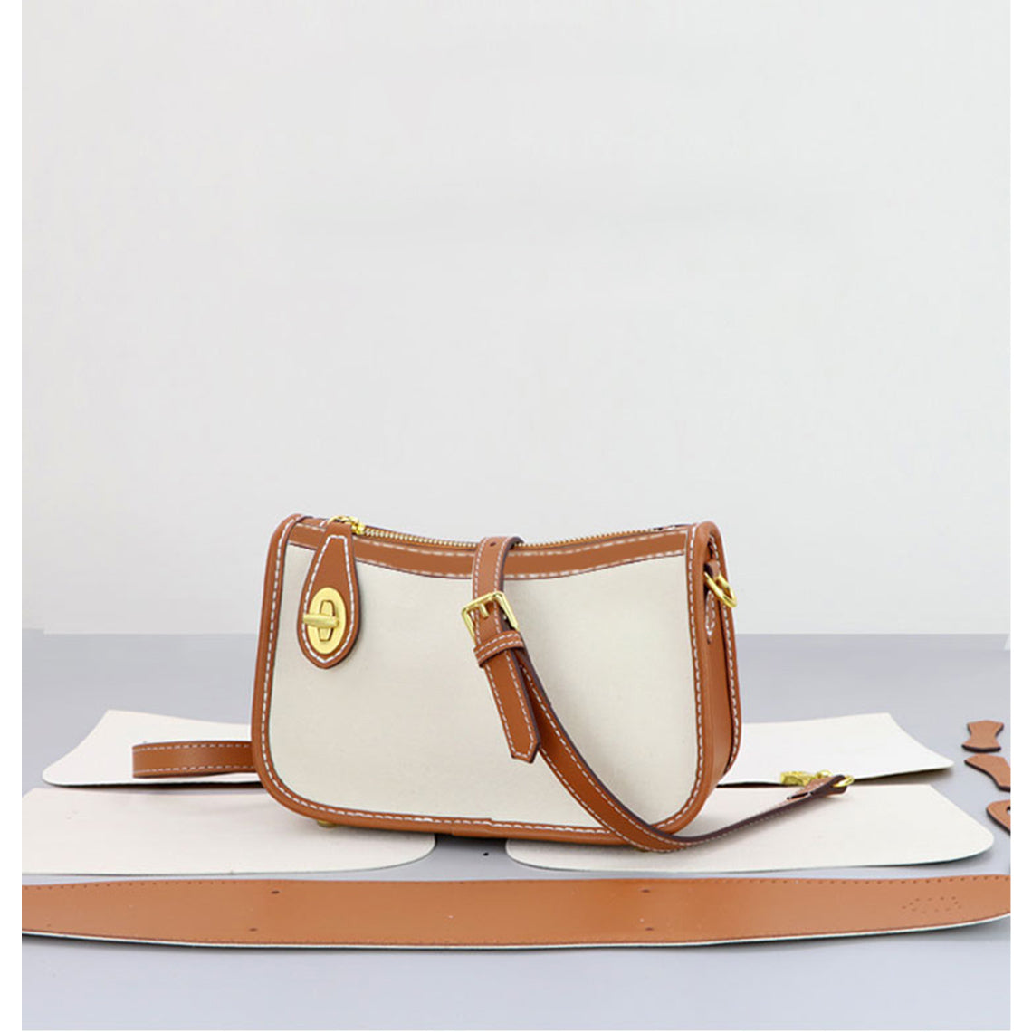 CUCUBIRD POPSEWING® Leather Dustbag Recycle Crossbody Bag DIY Kits  