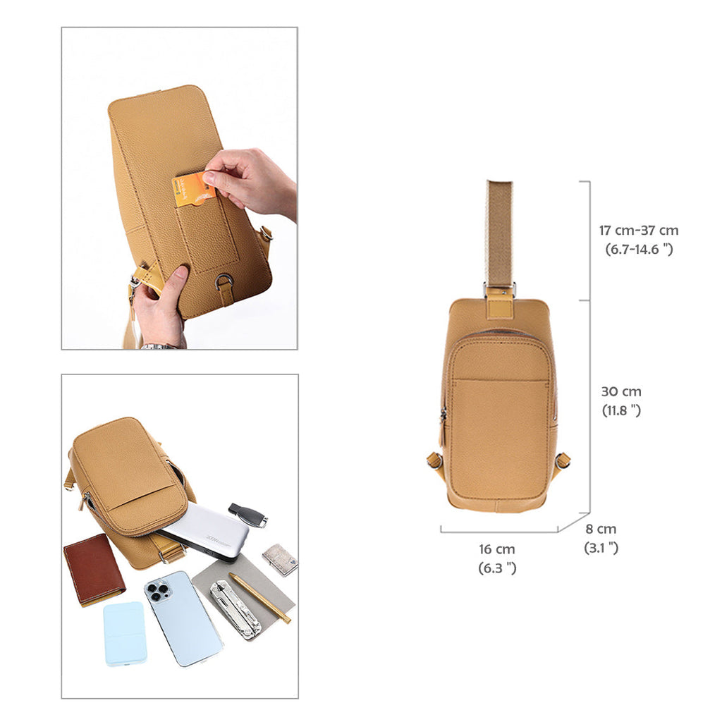 CUCUBIRD POPSEWING® Top Grain Leather Men Fanny Pack Waist Bag DIY Kit  