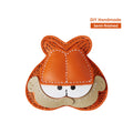 CUCUBIRD POPSEWING® Sheep Leather Garfield Cat Keychain DIY Kit  