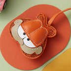 CUCUBIRD POPSEWING® Sheep Leather Garfield Cat Keychain DIY Kit  