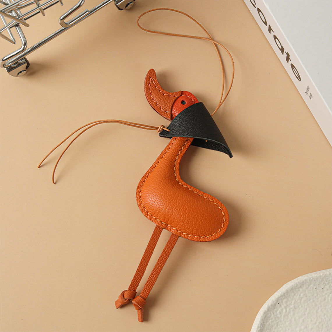 CUCUBIRD POPSEWING® Sheep Leather Lady Flamingo Charm DIY Kit  