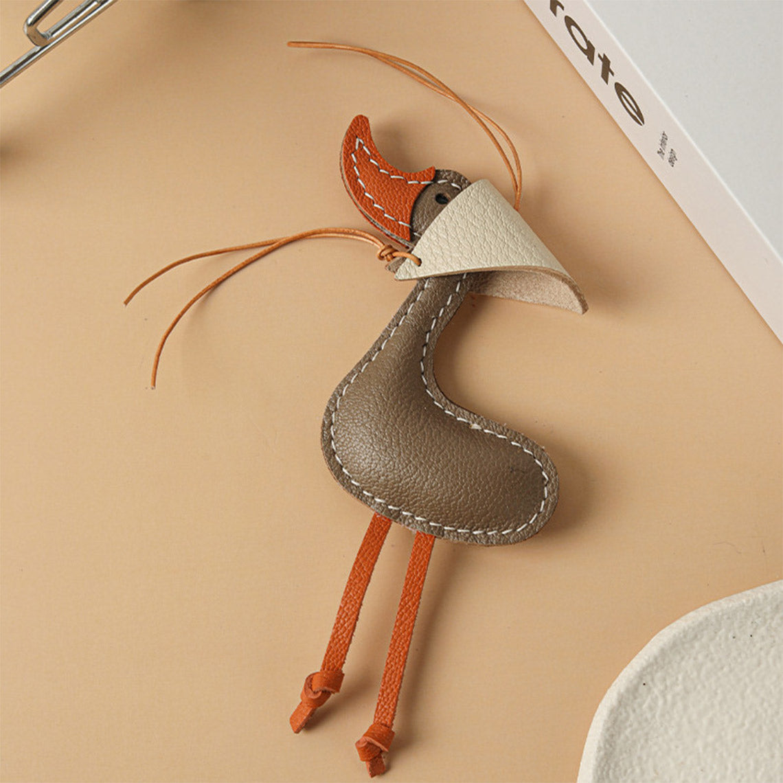 CUCUBIRD POPSEWING® Sheep Leather Lady Flamingo Charm DIY Kit  