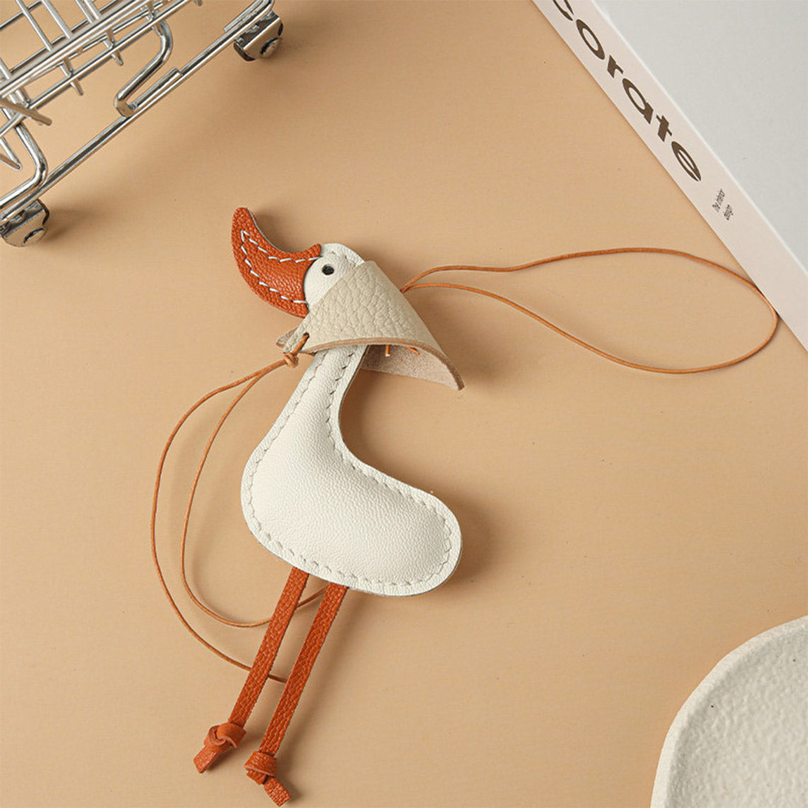 CUCUBIRD POPSEWING® Sheep Leather Lady Flamingo Charm DIY Kit  