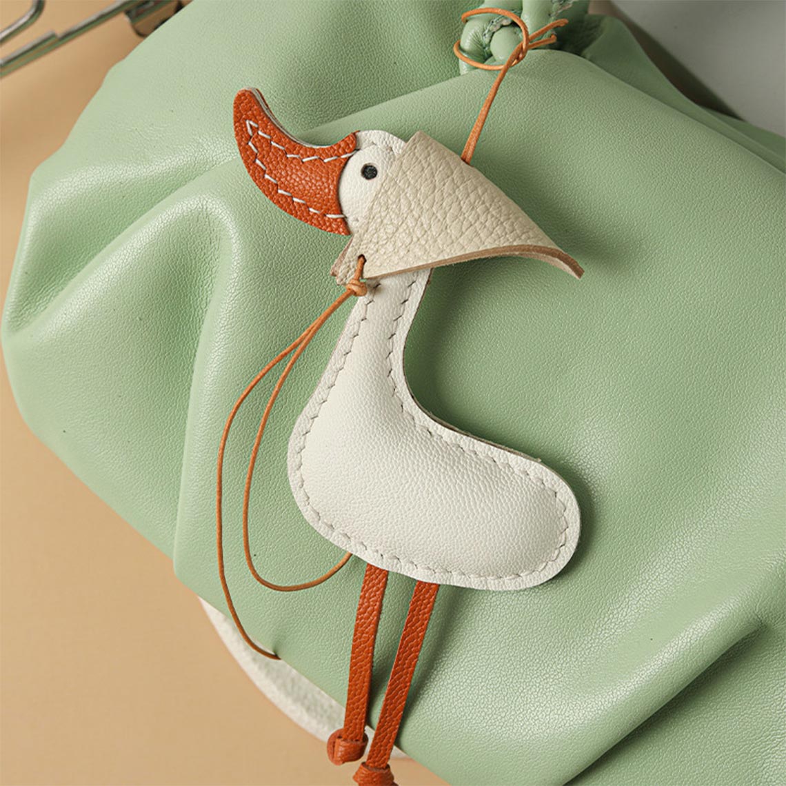 CUCUBIRD POPSEWING® Sheep Leather Lady Flamingo Charm DIY Kit  