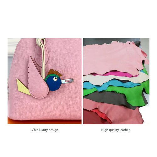 CUCUBIRD POPSEWING® Full Grain Leather Birdy Bag Charm DIY Kits  