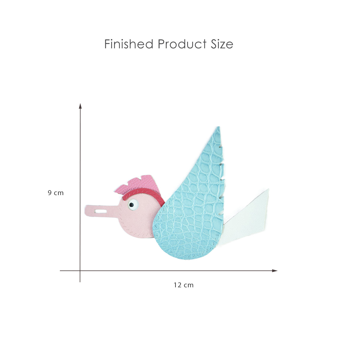 CUCUBIRD POPSEWING® Full Grain Leather Birdy Bag Charm DIY Kits  