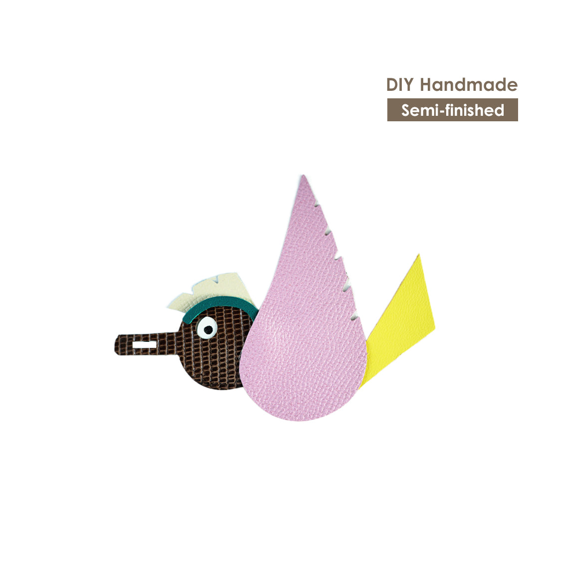 CUCUBIRD POPSEWING® Full Grain Leather Birdy Bag Charm DIY Kits  