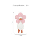 CUCUBIRD POPSEWING® Sheep Leather Happy Duck Keychain DIY Kits  