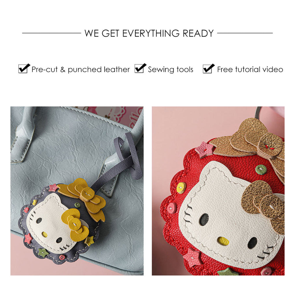CUCUBIRD CUCUBIRD Sheep Leather Christmas Vibe Kitty Keychain DIY Kit  