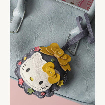 CUCUBIRD POPSEWING® Sheep Leather Christmas Vibe Kitty Keychain DIY Kit  