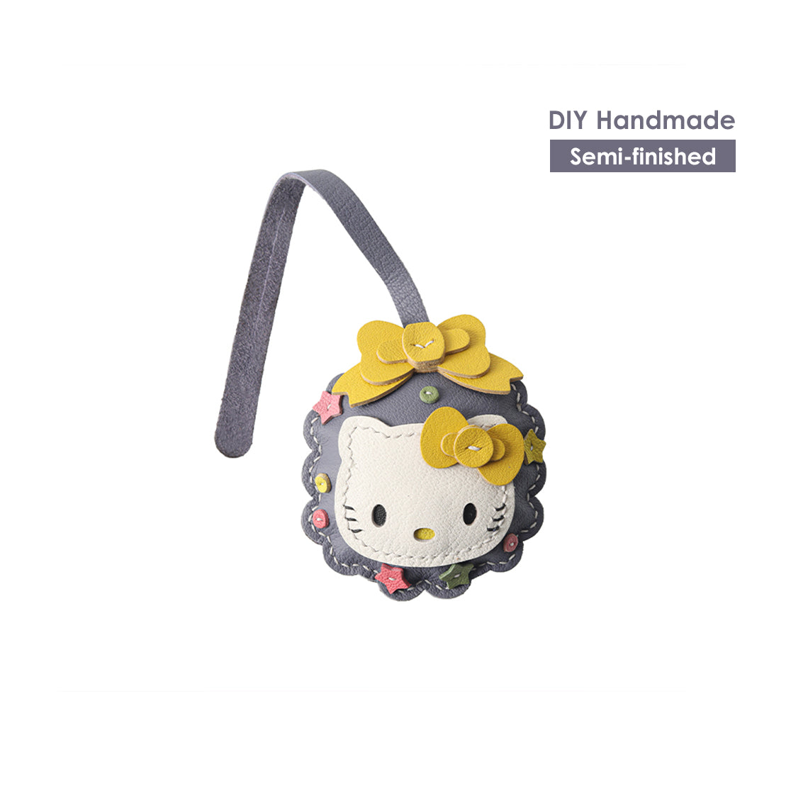 CUCUBIRD POPSEWING® Sheep Leather Christmas Vibe Kitty Keychain DIY Kit  