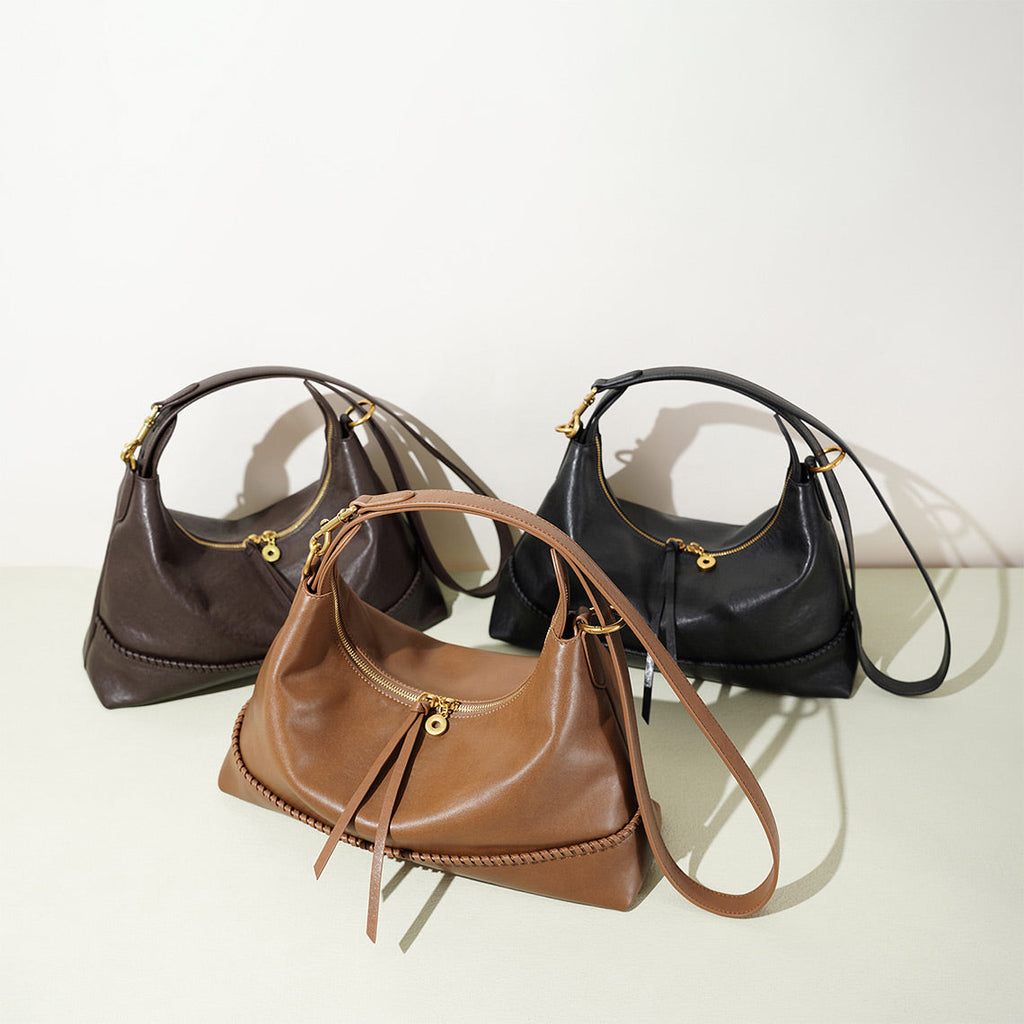 CUCUBIRD Leather Women Hobo Shoulder Bag  