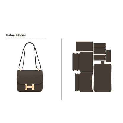CUCUBIRD POPSEWING® Full Grain Leather Inspired Kanstance 24 - Advanced DIY Kits Ebene / Silver 