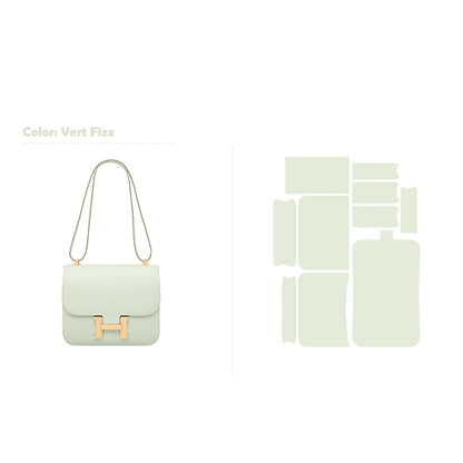CUCUBIRD POPSEWING® Full Grain Leather Inspired Kanstance 24 - Advanced DIY Kits Vert Fizz / Silver 