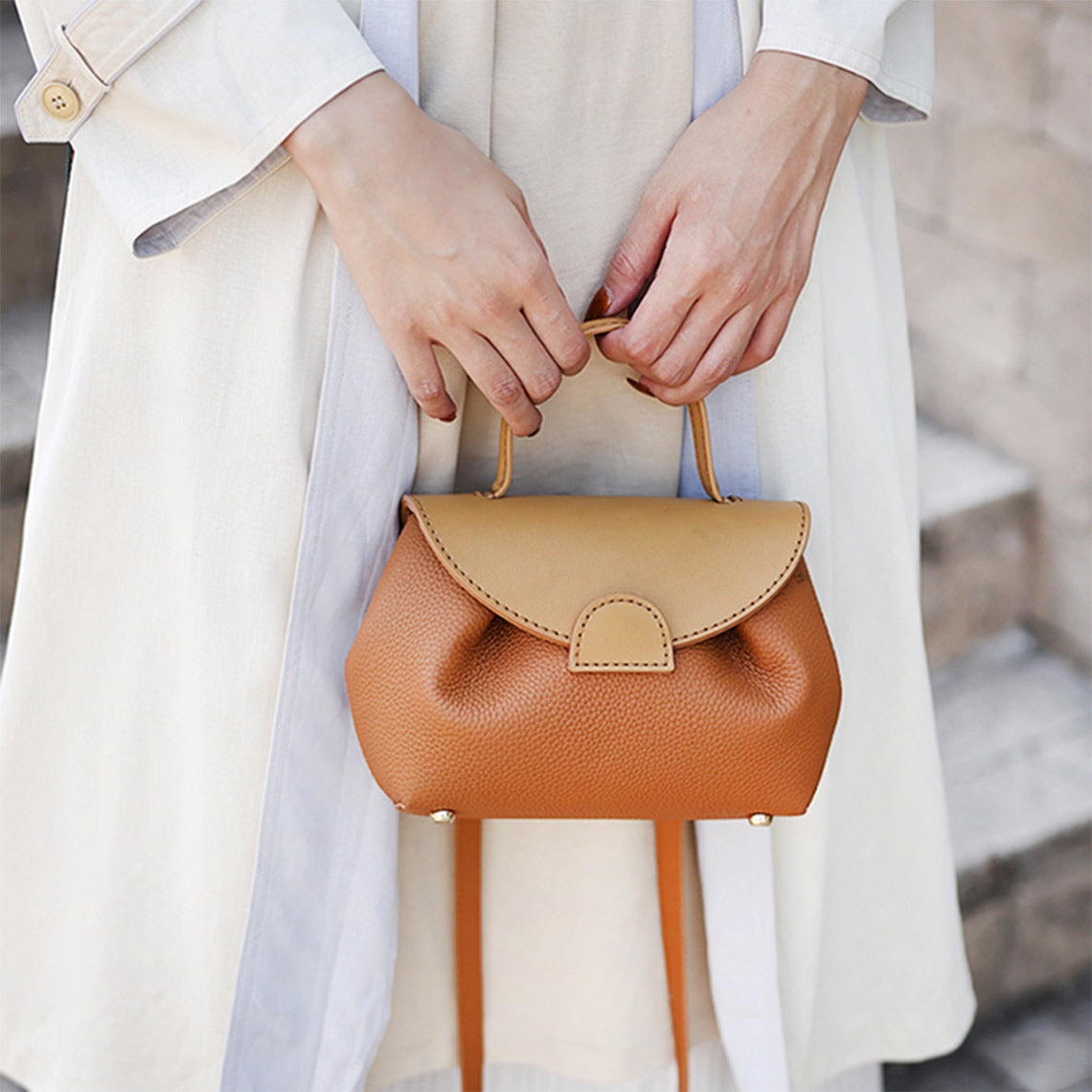 CUCUBIRD POPSEWING® Top Grain Leather Inspired Smile Bag DIY Kits  