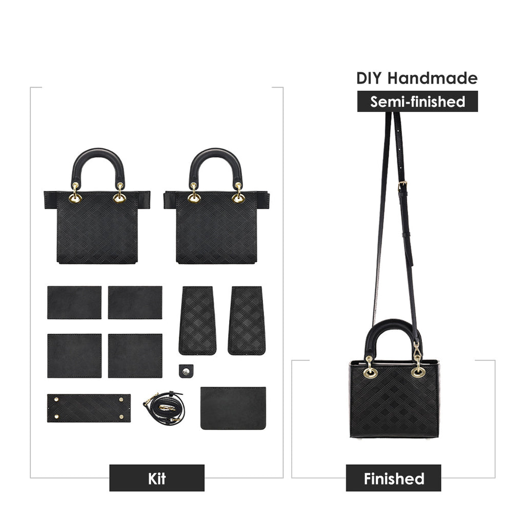 CUCUBIRD POPSEWING® Top Grain Leather Inspired Lady Handbag DIY Kit  