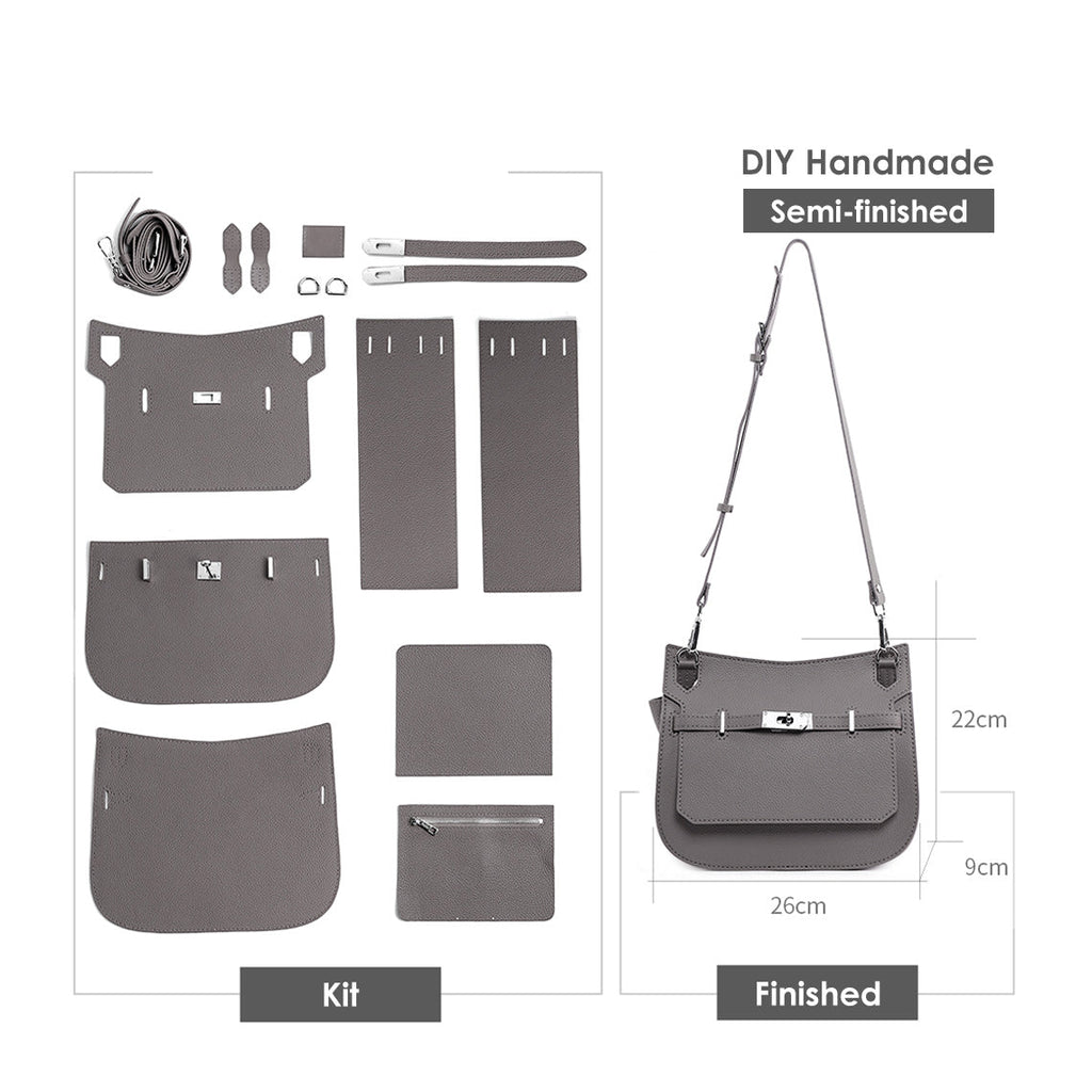 CUCUBIRD POPSEWING® Top Grain Leather Jypsiere Crossbody Bag DIY Kit  