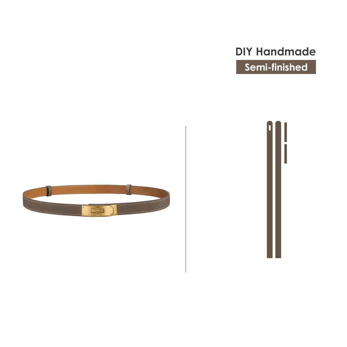 CUCUBIRD POPSEWING® Epsom Leather Inspired Kelli Slim Belt DIY Kits  