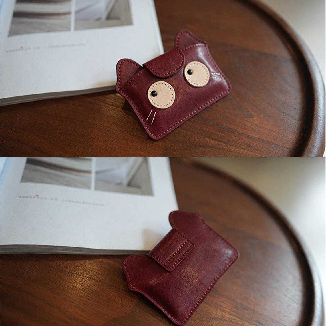 Vegetable Tanned Leather Small Kitty Purse