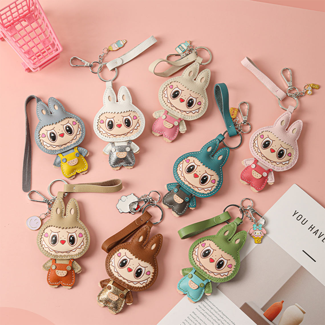 CUCUBIRD POPSEWING® Leather Monster Doll Keychain DIY Kits  