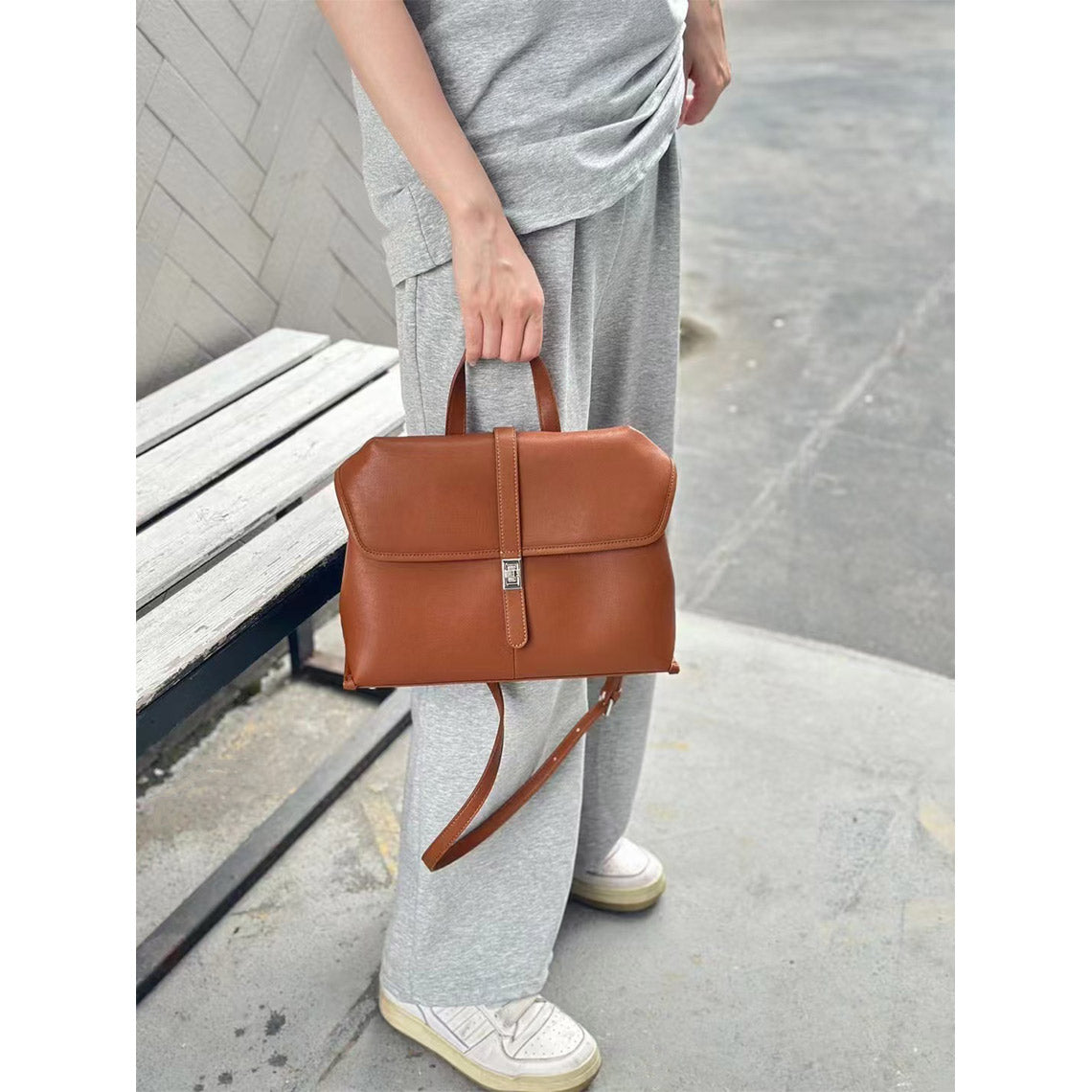 Leather Automne Commute Crossbody Bag